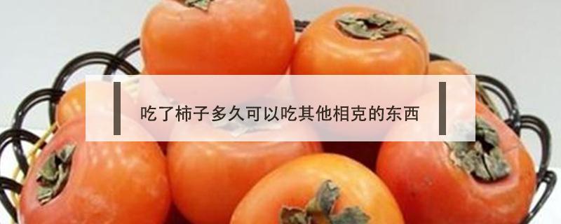 吃了柿子多久可以吃其他相克的东西(柿子吃多久可以吃别的东西)