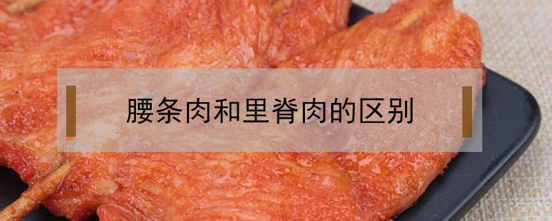 腰条肉和里脊肉的区别 里脊肉和腰肉有什么区别