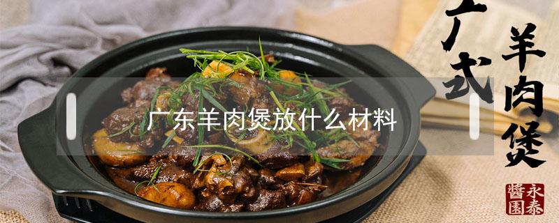 广东羊肉煲放什么材料（广东羊肉煲汤放什么材料）