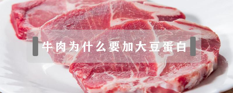 牛肉为什么要加大豆蛋白(牛肉配料为什么有大豆蛋白)