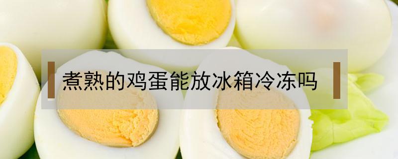 煮熟的鸡蛋能放冰箱冷冻吗（煮熟了鸡蛋能放入冰箱冻吗）