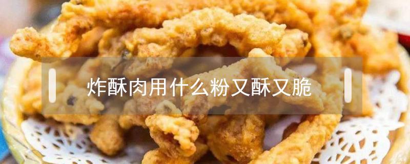炸酥肉用什么粉又酥又脆（炸酥肉用什么粉又酥又脆不回软）