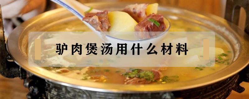驴肉煲汤用什么材料（驴肉煲汤放什么食材好）