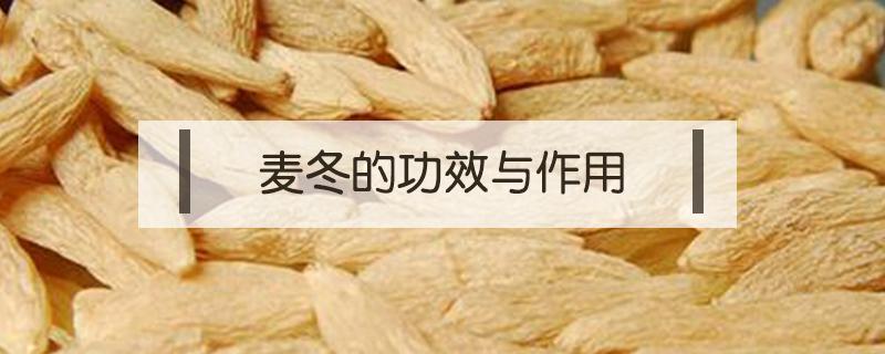 麦冬的功效与作用 麦冬的功效与作用和副作用