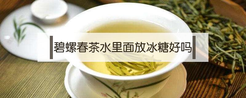 碧螺春茶水里面放冰糖好吗（碧螺春加冰糖）