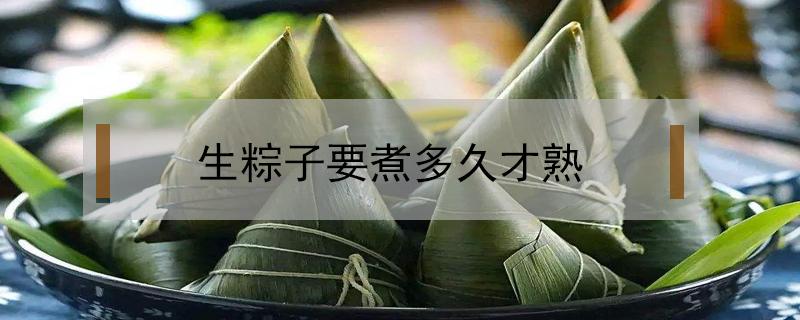 生粽子要煮多久才熟（生粽子要煮多久才熟大火还是小火）