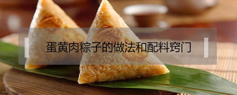 蛋黄肉粽子的做法和配料窍门 蛋黄肉粽子的做法和配料子怎样做好吃