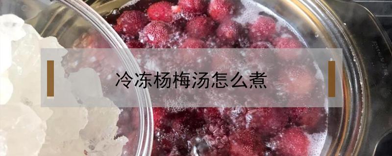冷冻杨梅汤怎么煮（冻的杨梅可以煮汤吗）