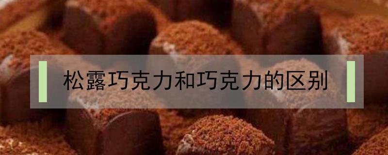 松露巧克力和巧克力的区别(松露巧克力和牛奶巧克力的区别)