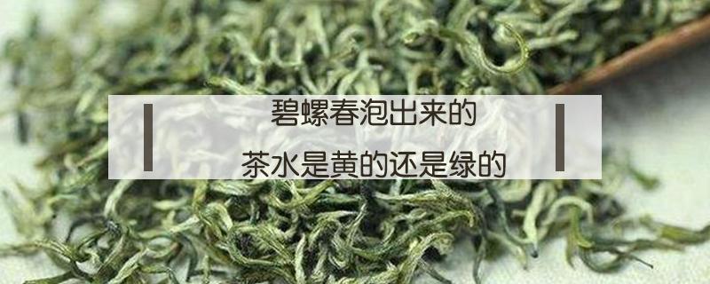 碧螺春泡出来的茶水是黄的还是绿的 碧螺春茶叶泡出来是什么颜色