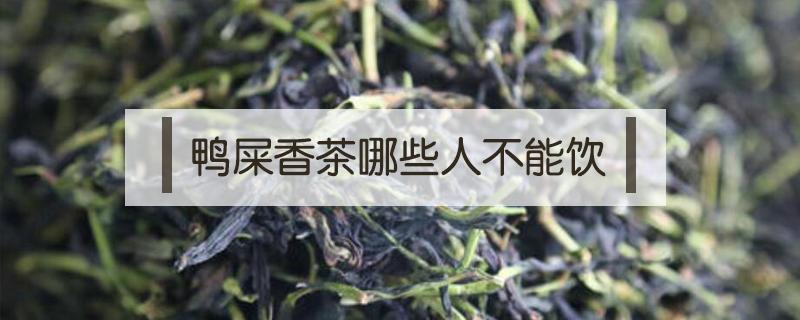 鸭屎香茶哪些人不能饮 鸭屎香茶好喝吗