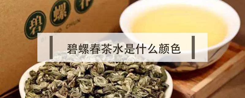 碧螺春茶水是什么颜色（碧螺春的茶色）