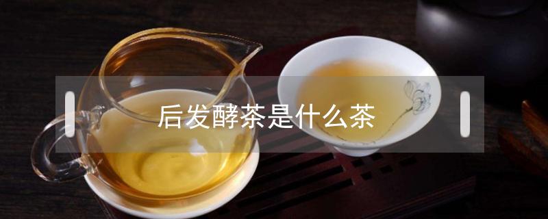 后发酵茶是什么茶 后发酵茶有什么