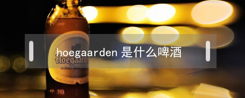 hoegaarden是什么啤酒 hoegaarden是什么啤酒度数