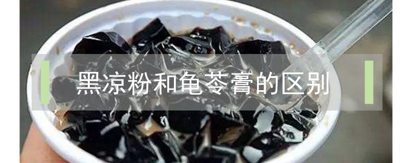 黑凉粉和龟苓膏的区别 黑凉粉和龟苓膏有什么区别