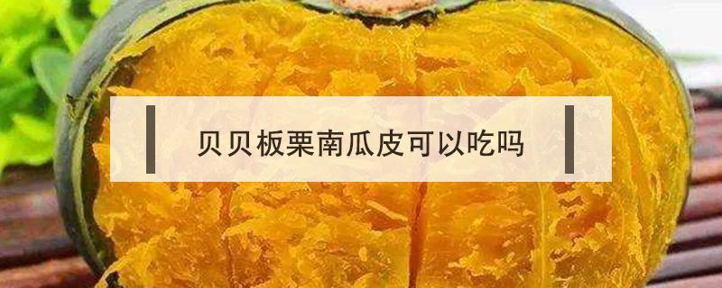 贝贝板栗南瓜皮可以吃吗 哺乳期贝贝板栗南瓜皮可以吃吗