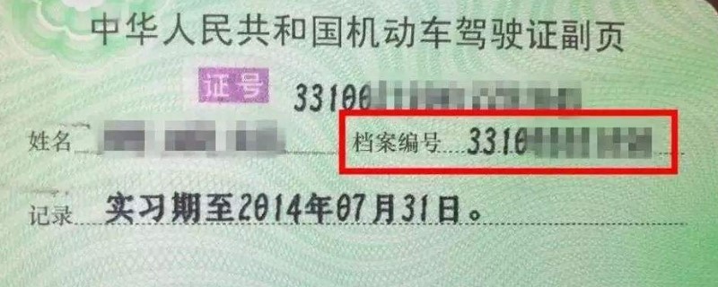 驾驶证的档案编号在哪里可以查询