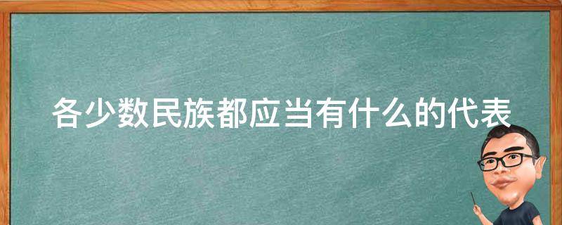 各少数民族都应当有什么的代表（什么为最主要的少数民族）