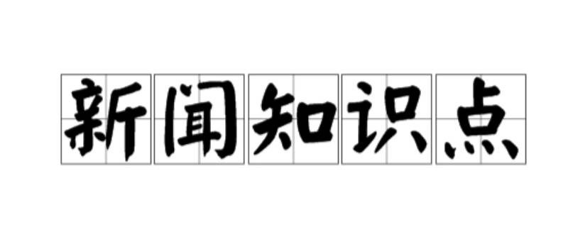 关于新闻的知识点 关于新闻的知识点总结