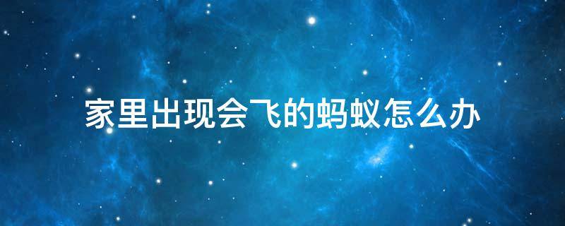 家里出现会飞的蚂蚁怎么办 家里突然出现会飞的蚂蚁什么情况