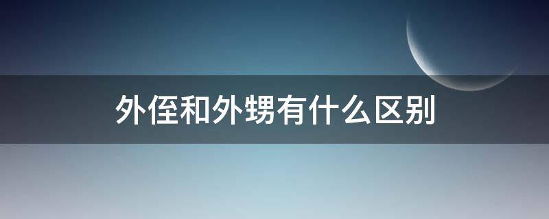 外侄和外甥有什么区别（外侄和外甥的区别）