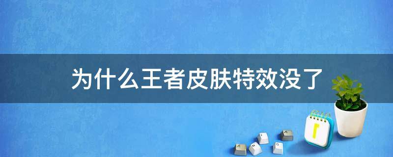 为什么王者皮肤特效没了 王者荣耀为什么有的皮肤特效显示不出来