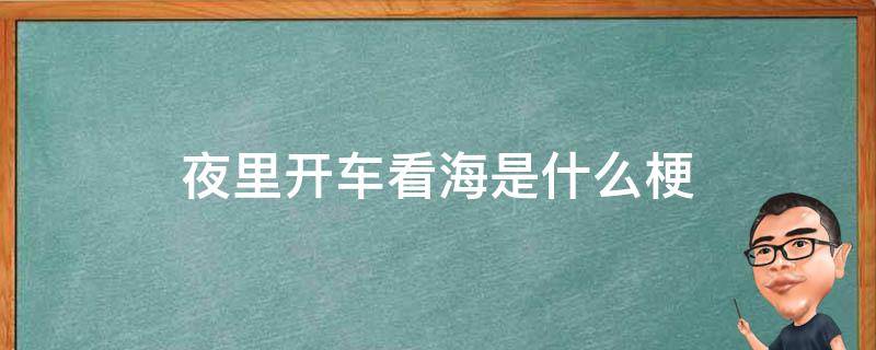 夜里开车看海是什么梗（有人夜里开车看海是什么梗）