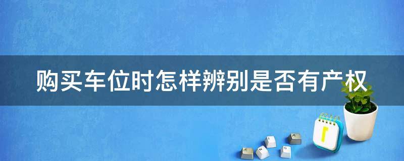 购买车位时怎样辨别是否有产权 买车位怎么知道有没有产权