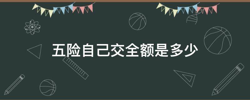 五险自己交全额是多少 武汉五险自己交全额是多少