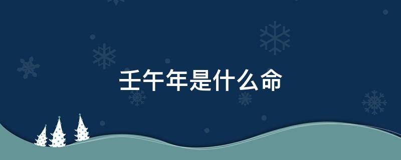 壬午年是什么命 2002年壬午年是什么命