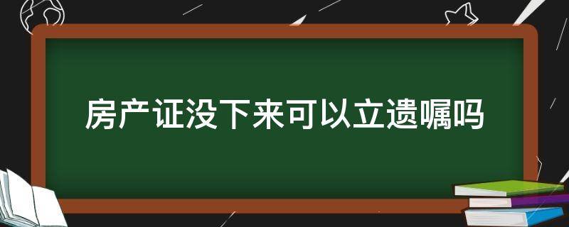 房产证没下来可以立遗嘱吗 没有房产证可以立遗嘱吗