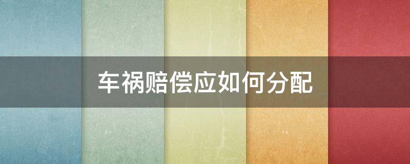 车祸赔偿应如何分配(车祸赔偿怎么分配)