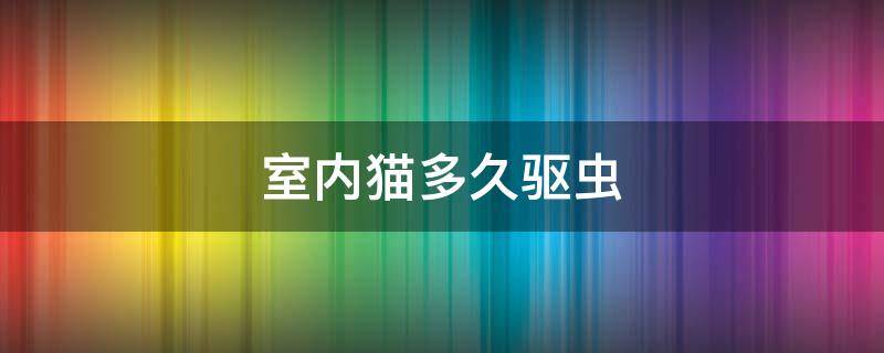 室内猫多久驱虫（室内猫多久驱虫一次）