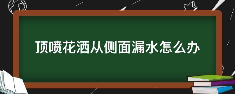 顶喷花洒从侧面漏水怎么办 顶喷花洒边缘漏水