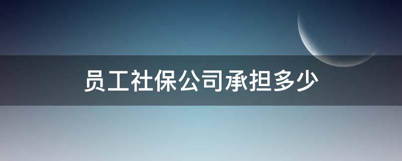 员工社保公司承担多少（员工社保公司承担多少百分比）