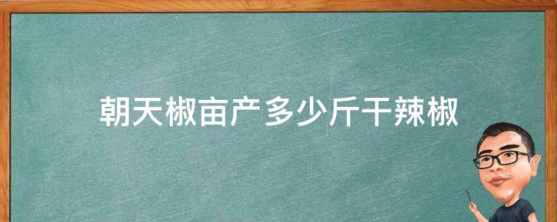 朝天椒亩产多少斤干辣椒 朝天椒亩产鲜椒多少公斤