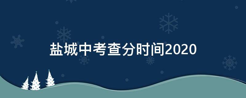 盐城中考查分时间2020（2020年盐城中考查分时间）