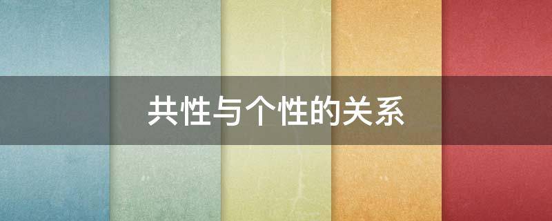 共性与个性的关系（哲学中的共性与个性的关系）