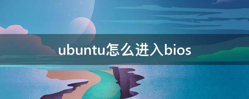 ubuntu怎么进入bios（ubuntu怎么进入命令行模式）