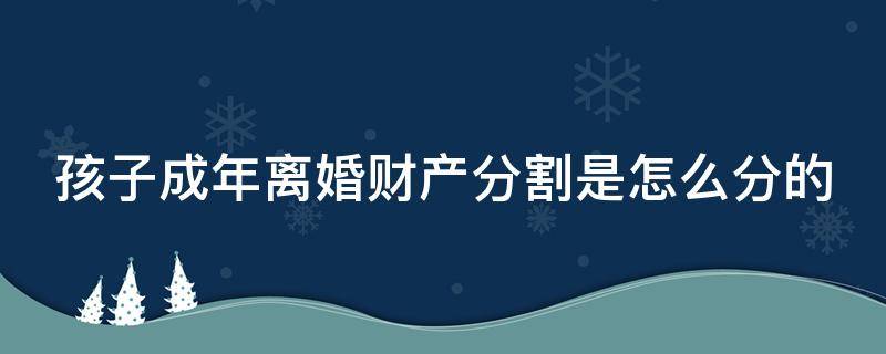 孩子成年离婚财产分割是怎么分的 孩子成年离婚会判给谁