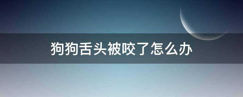 狗狗舌头被咬了怎么办（狗狗舌头被咬破了怎么办）