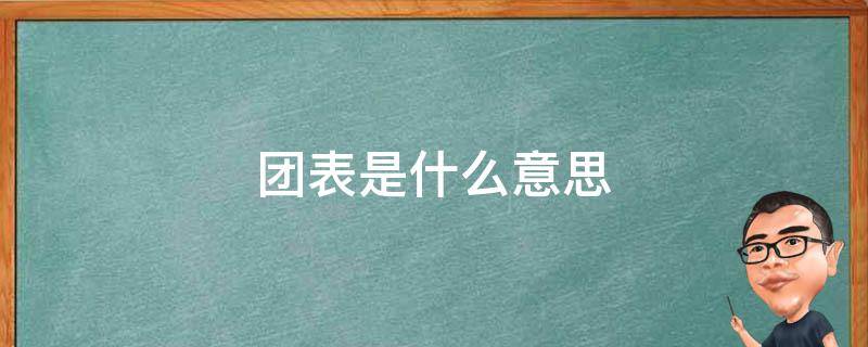 团表是什么意思 共青团团表是什么