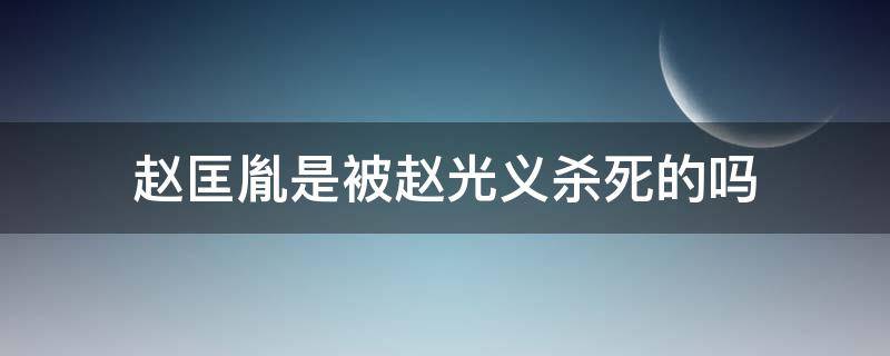 赵匡胤是被赵光义杀死的吗（赵匡胤是被他弟赵光义害死的吗）