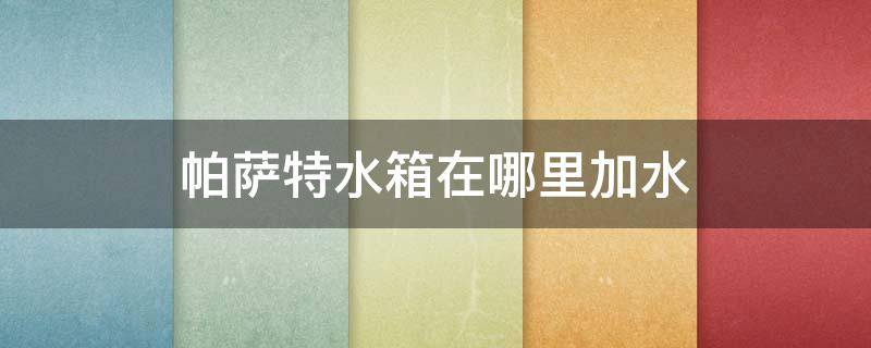 帕萨特水箱在哪里加水 帕萨特水箱在哪里加水?