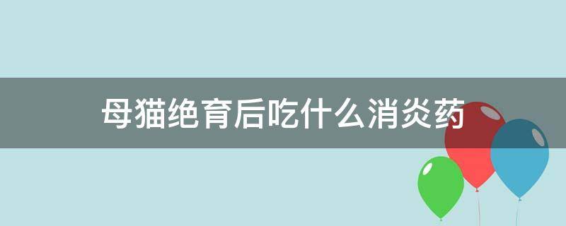 母猫绝育后吃什么消炎药 母猫绝育完吃什么消炎药