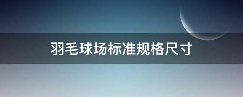 羽毛球场标准规格尺寸 国家标准羽毛球场尺寸