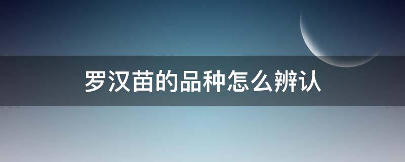 罗汉苗的品种怎么辨认 罗汉苗怎么挑选