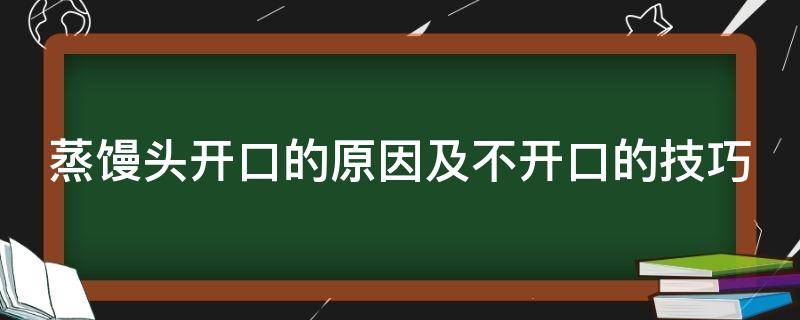 蒸馒头开口的原因及不开口的技巧 蒸馒头开口是什么原因