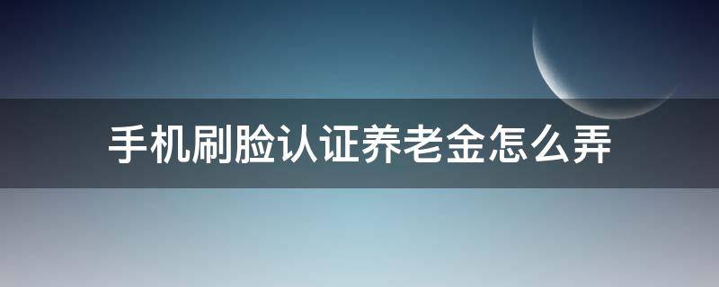 手机刷脸认证养老金怎么弄 支付宝养老金刷脸认证怎么操作