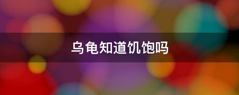 乌龟知道饥饱吗 乌龟知道饥饱吗会不会被撑死